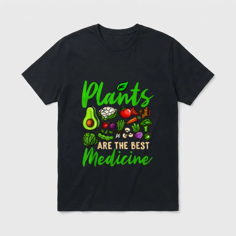 Plants Are the Best Medicine Health T-Shirt – Classic T-Shirt in Black