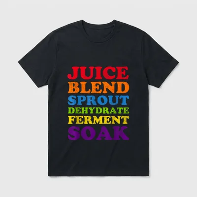 Raw Vegan Food Preparation Juice T-Shirt – Classic T-Shirt in Black